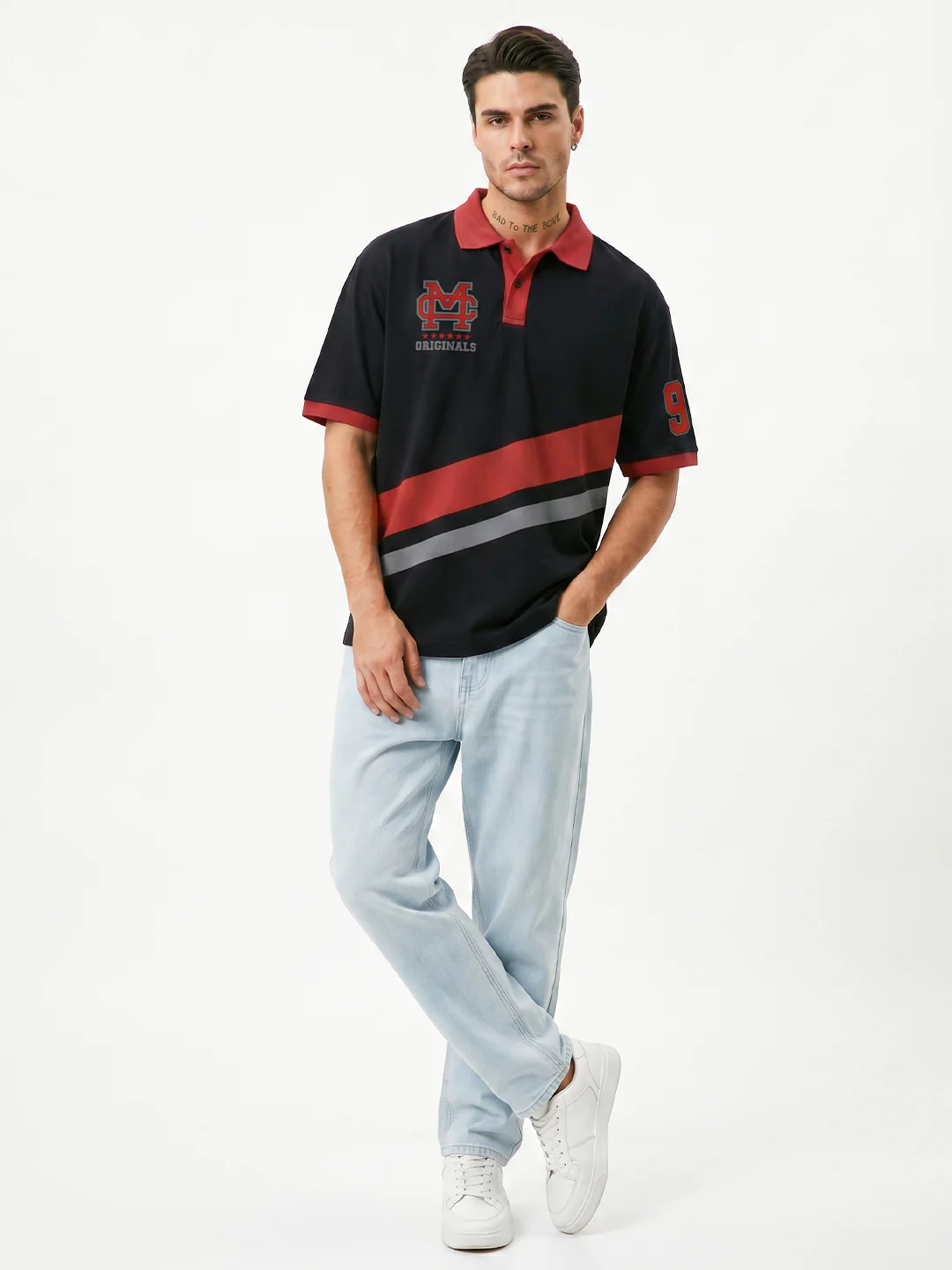 Cyrus Oversized Polo T-Shirt - Multi Color - Image 3