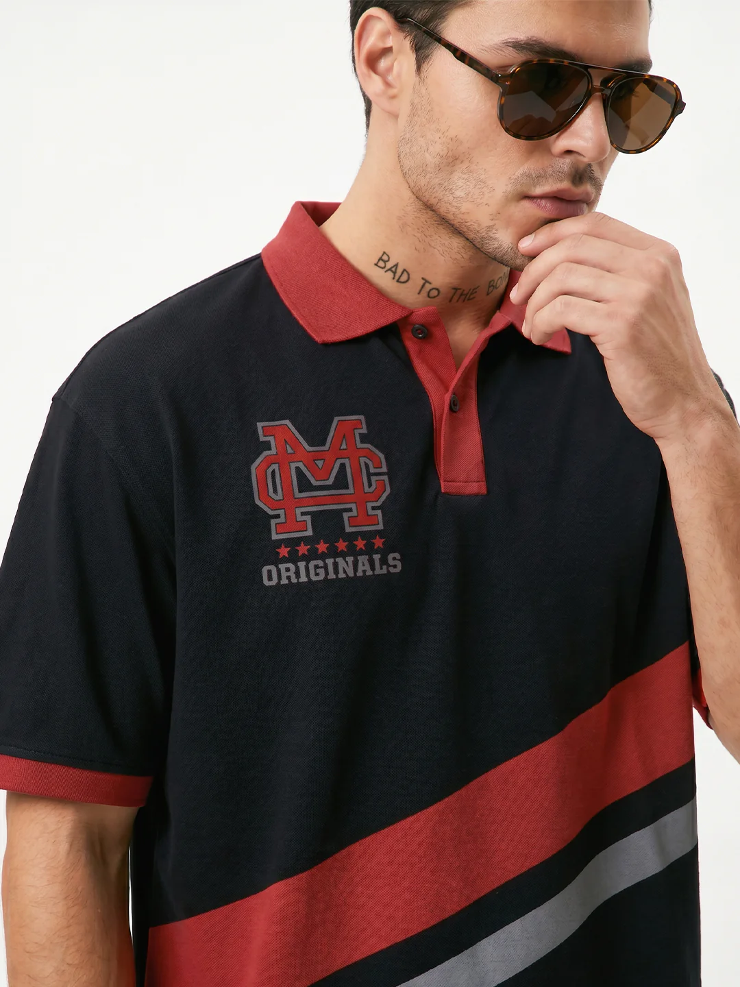 Cyrus Oversized Polo T-Shirt - Multi Color - Image 4