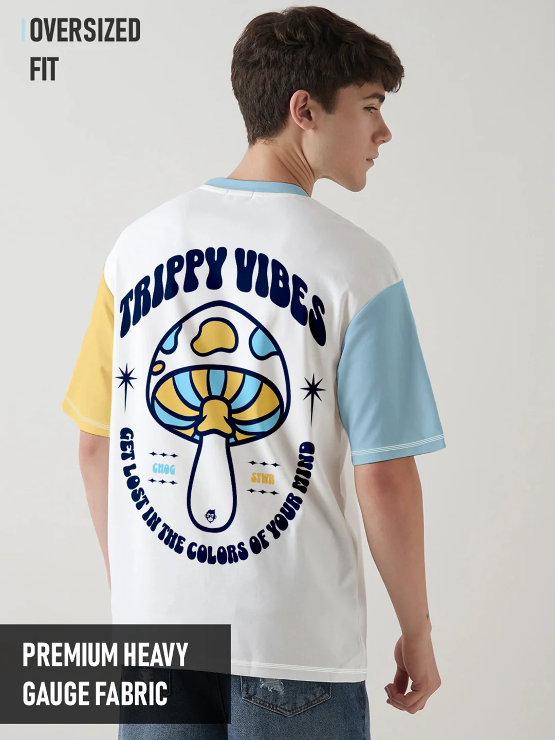 Far Out & Trippy Oversized T-Shirt - Multi Color
