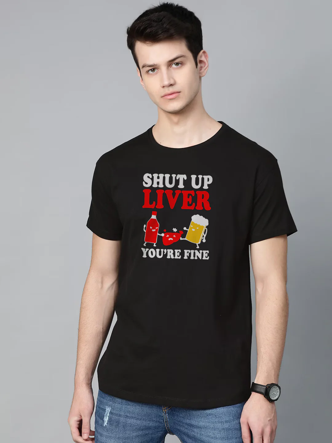 Liver your Fine Half Sleeve T-Shirt