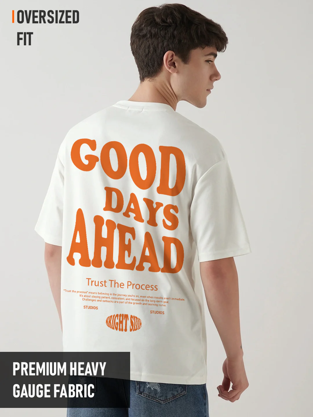 Good Day Ahead Oversized T-Shirt - Off White