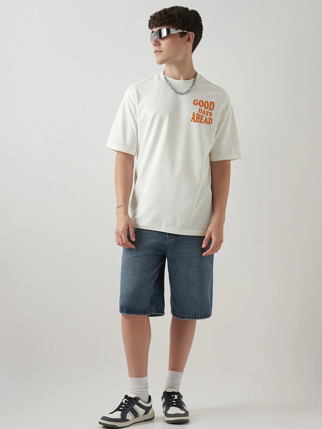 Good Day Ahead Oversized T-Shirt - Off White - Image 3