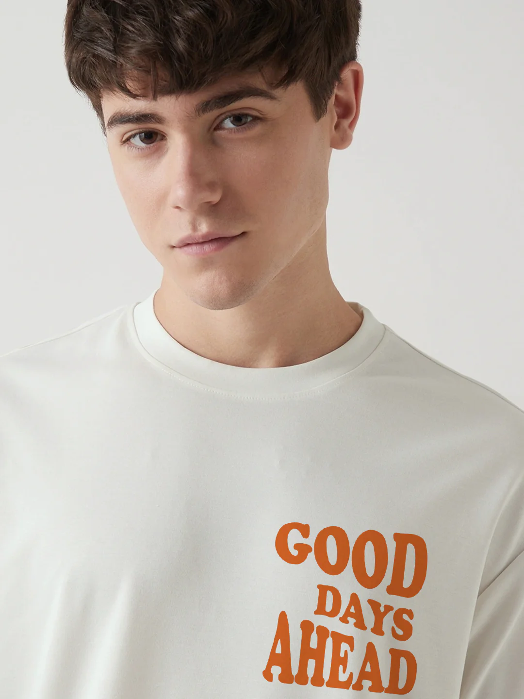 Good Day Ahead Oversized T-Shirt - Off White - Image 4