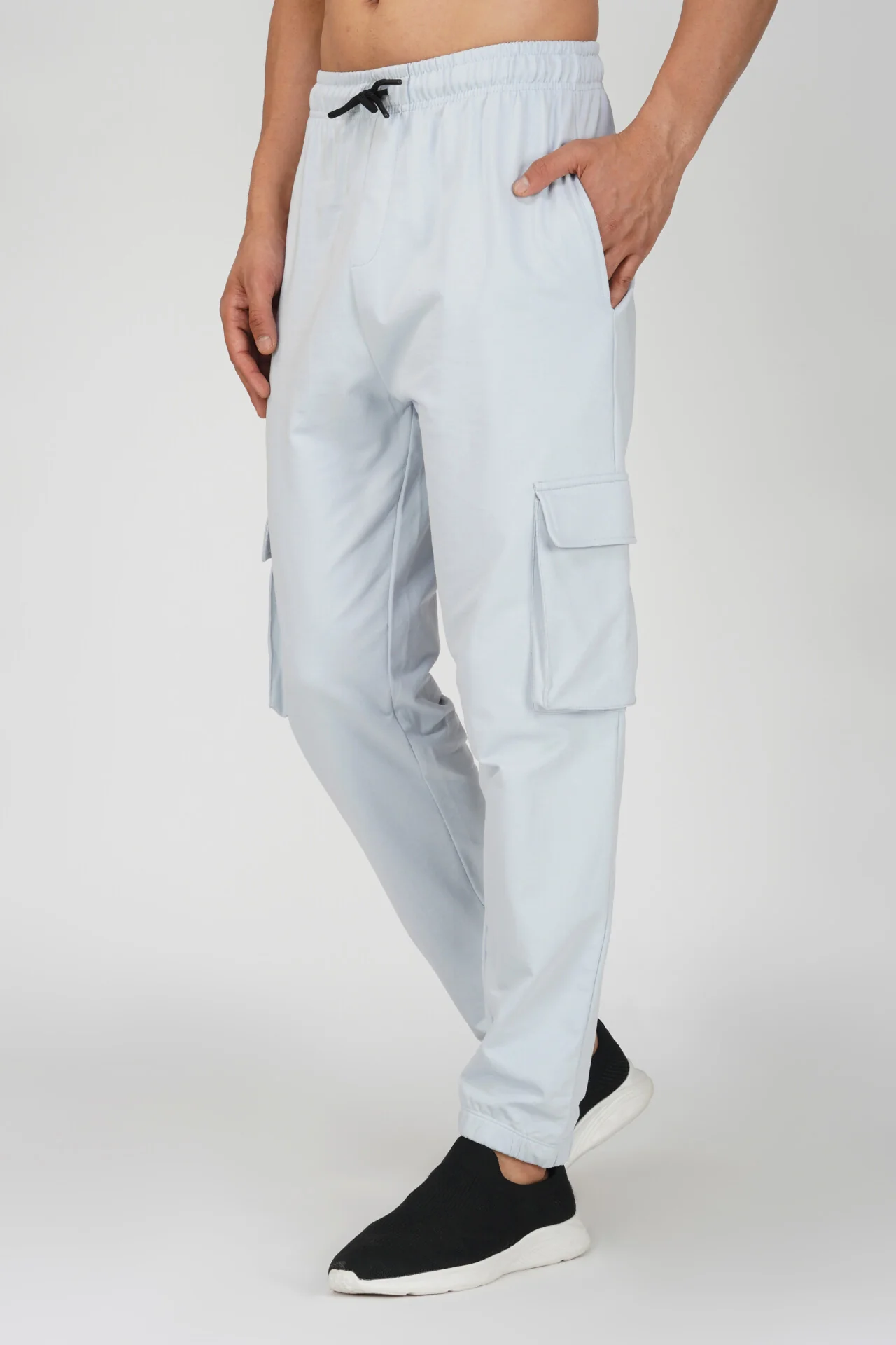 Ice Blue Oversized Cargo Joggers - Image 3