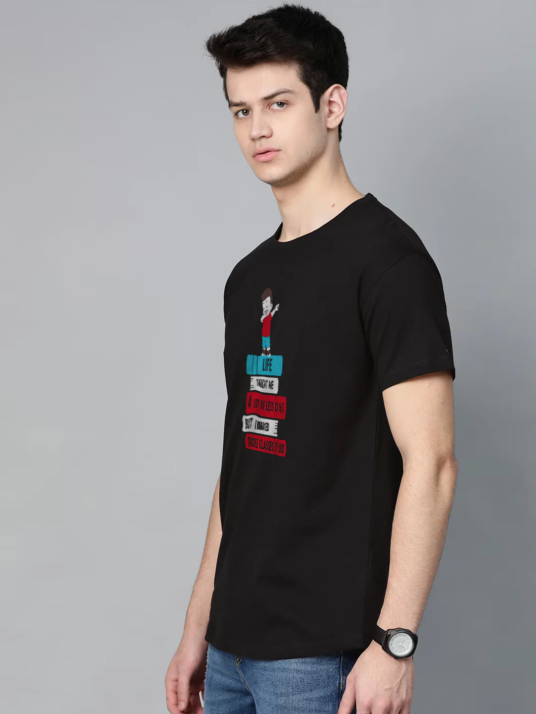 Life Taught me Lessons Half Sleeve T-Shirt - Image 2
