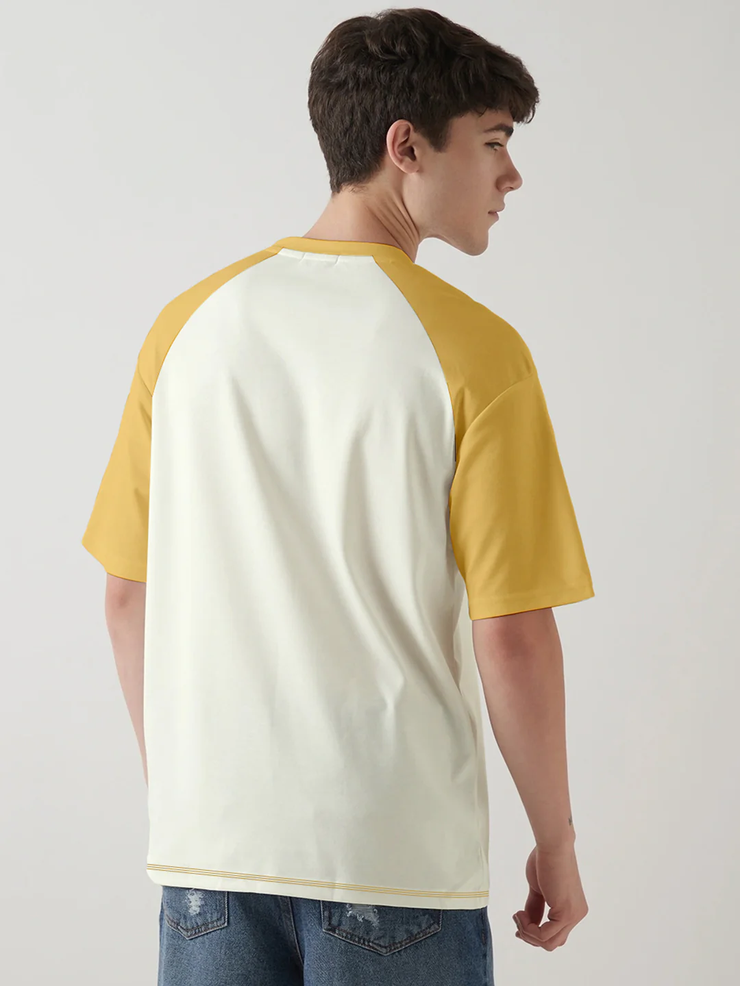 Los Santos Oversized T-Shirt - Off white & Yellow - Image 2