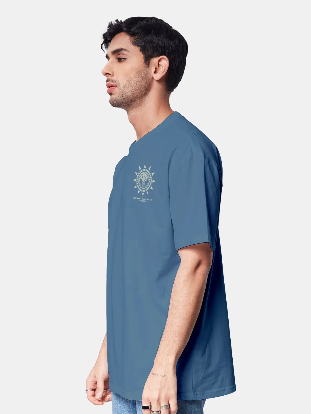 Made For Life Oversized T-Shirt - River Blue - Image 3