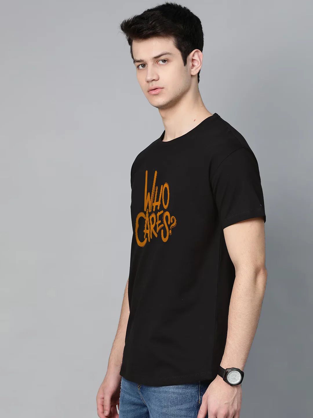 No One Cares Half Sleeve T-Shirt - Image 2
