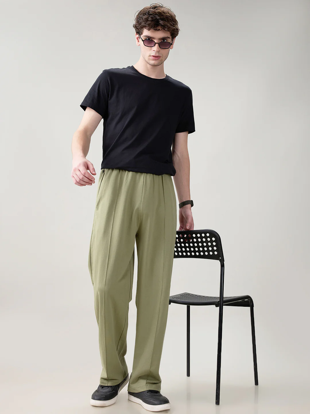 Korean Fit Relaxed Joggers - Olive Green - Image 5