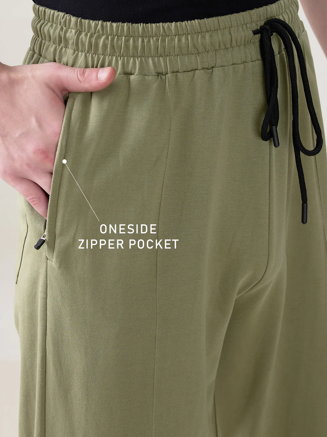 Korean Fit Relaxed Joggers - Olive Green - Image 6