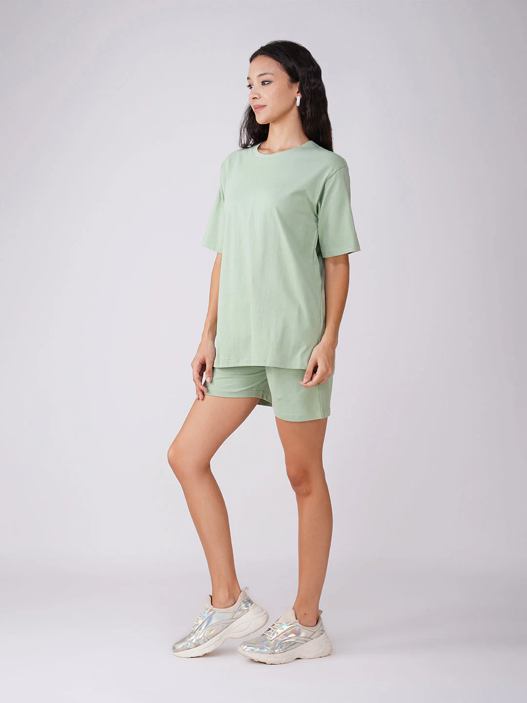 Pastel Green Coord with Shorts - Image 3