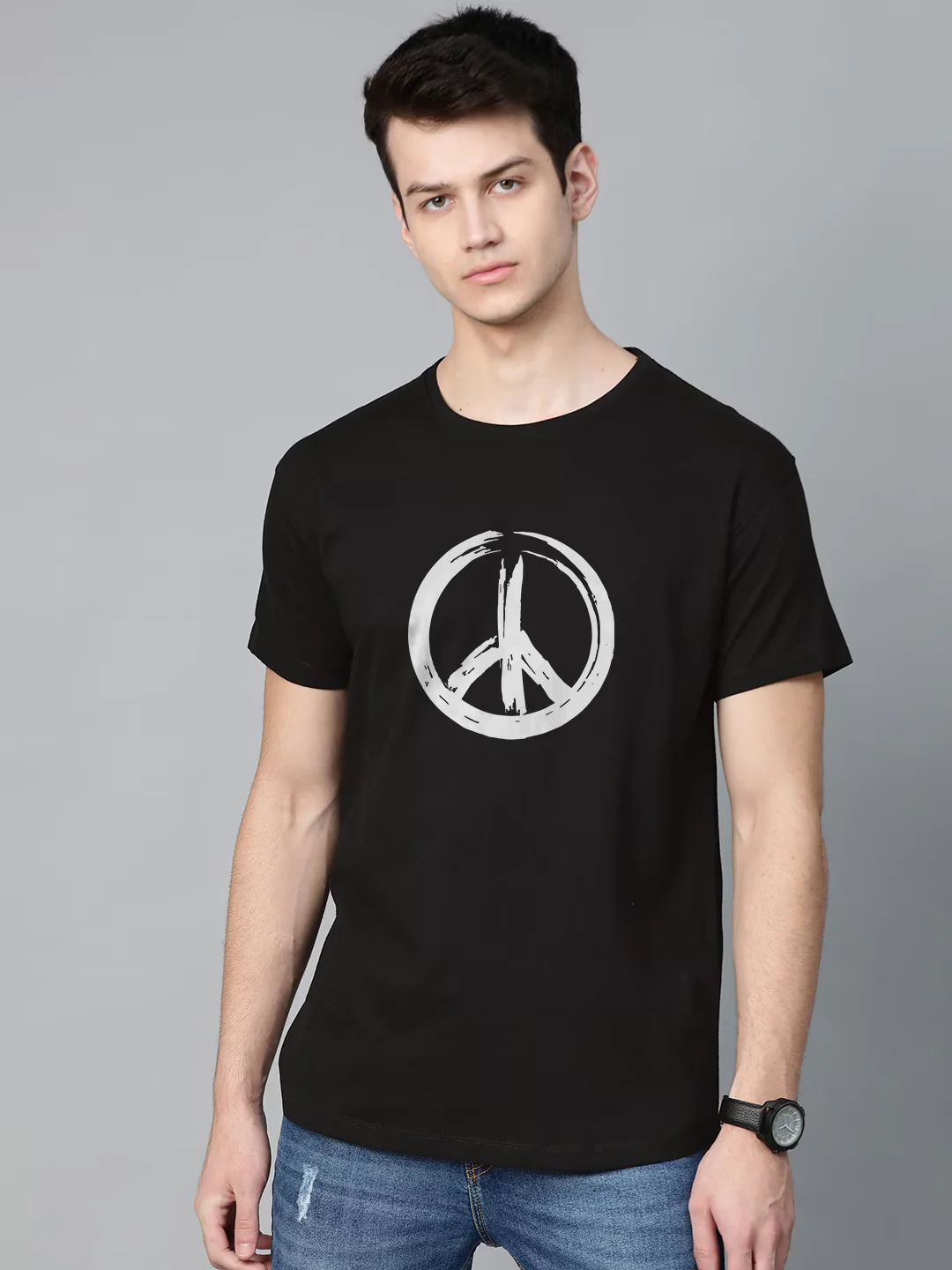 Peace Half Sleeve T-Shirt