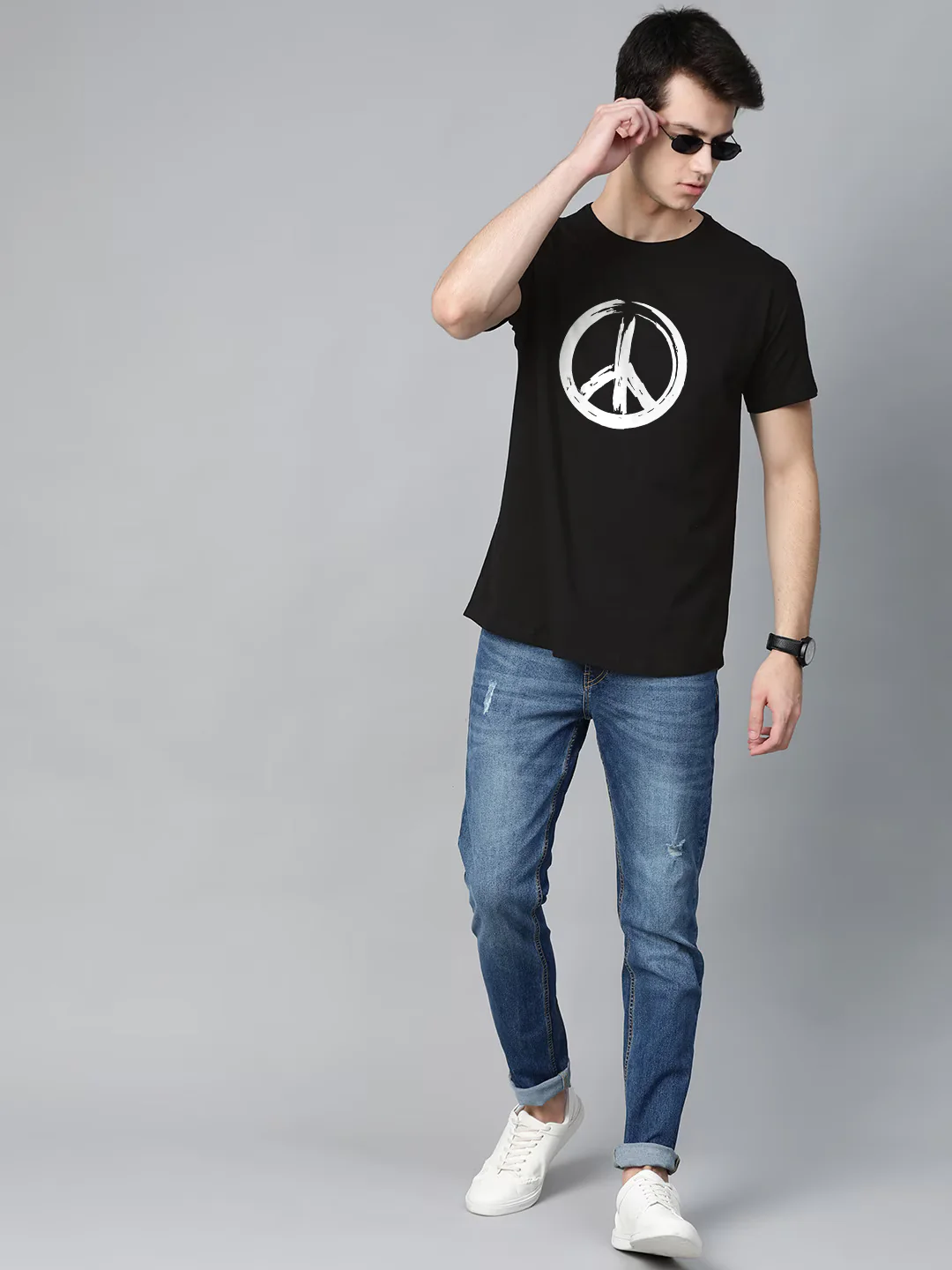 Peace Half Sleeve T-Shirt - Image 2