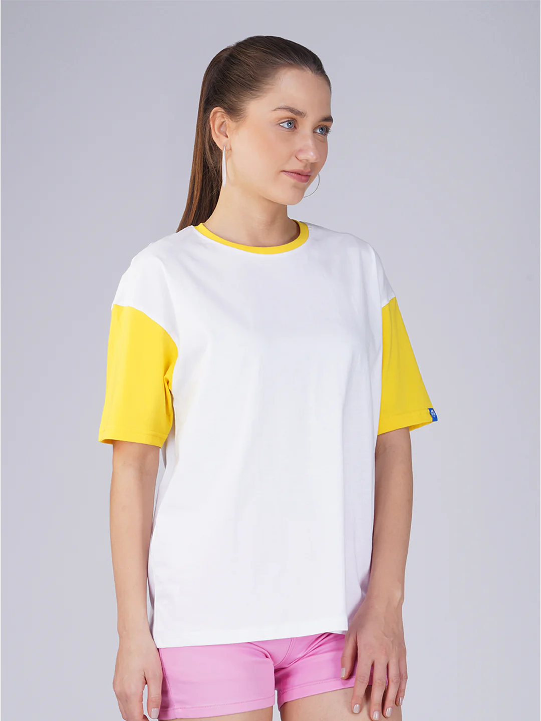 Plain Bumble White Women Oversized T-Shirt - Image 3