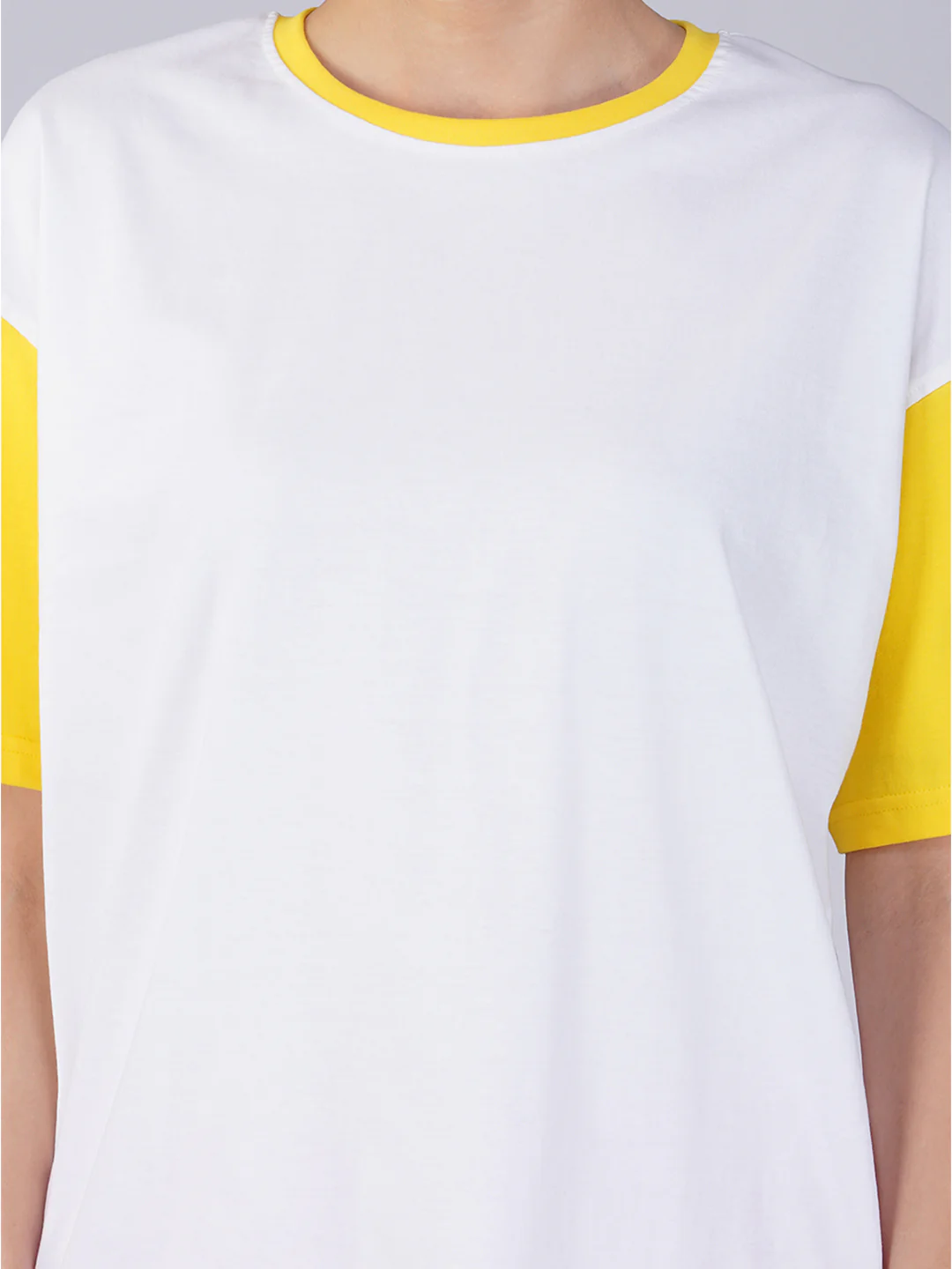Plain Bumble White Women Oversized T-Shirt - Image 4