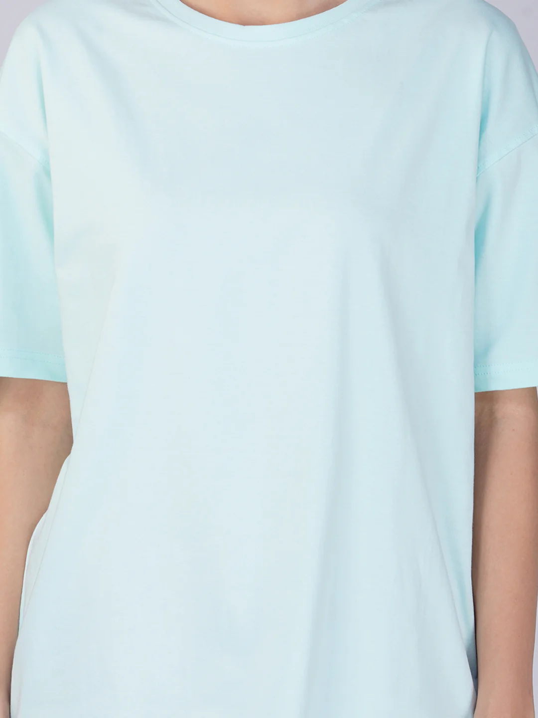 Plain Mint Women Oversized T-Shirt - Image 5