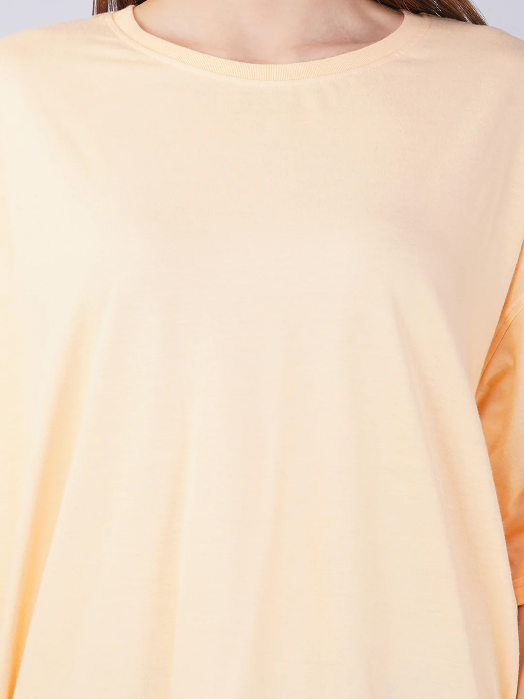 Plain Peach Buzz Women Oversized T-Shirt - Image 3