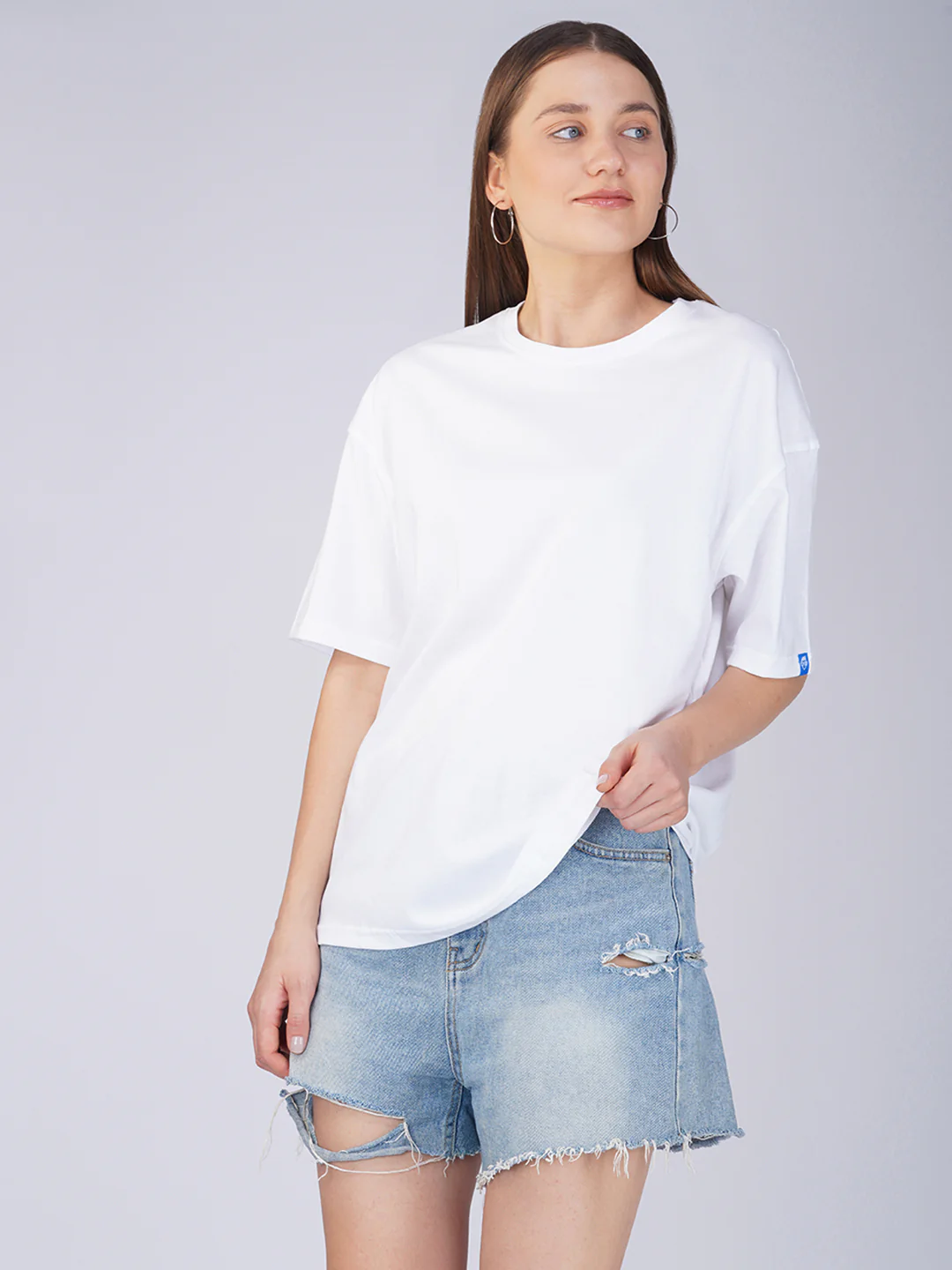 Plain White Women Oversized T-Shirt