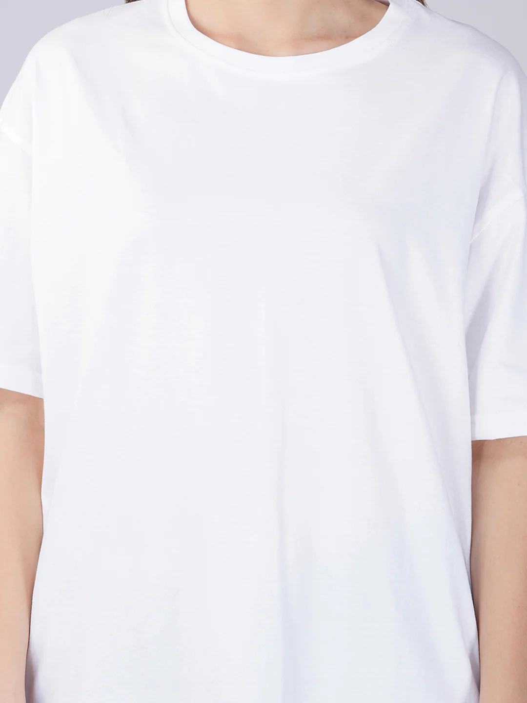 Plain White Women Oversized T-Shirt - Image 5