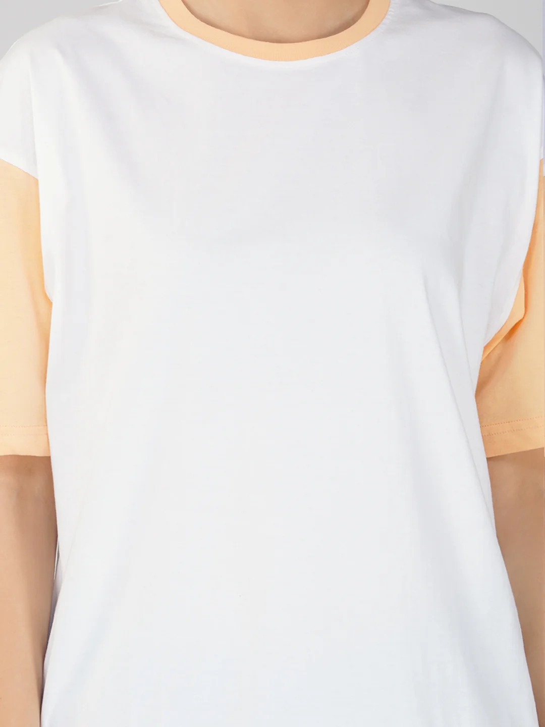 Plain White Fuzz Women Oversized T-Shirt - Image 5