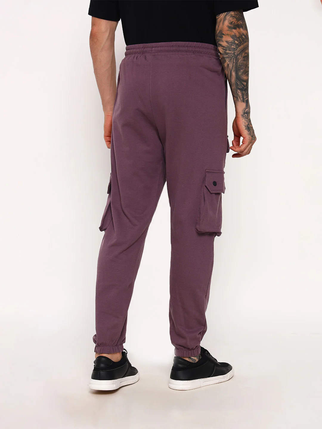 Magnus Oversized Cargo Joggers - Grapeade - Image 2