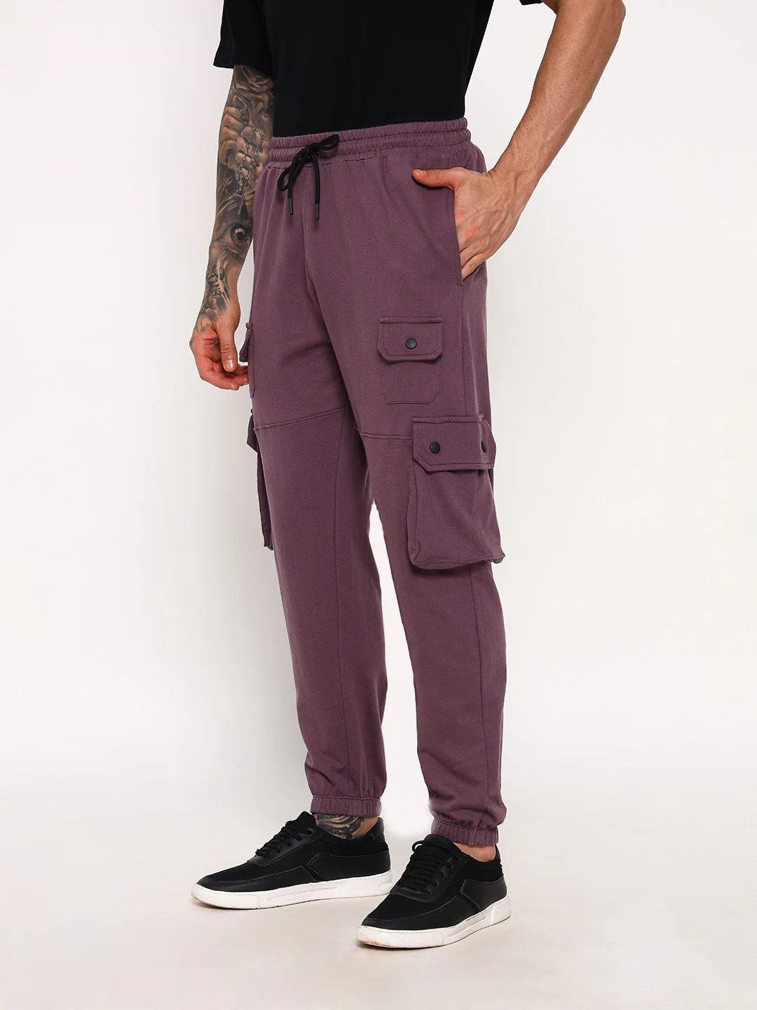 Magnus Oversized Cargo Joggers - Grapeade - Image 3