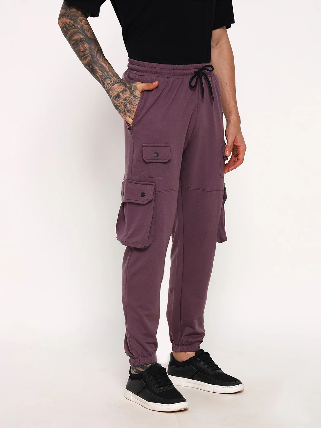 Magnus Oversized Cargo Joggers - Grapeade - Image 4