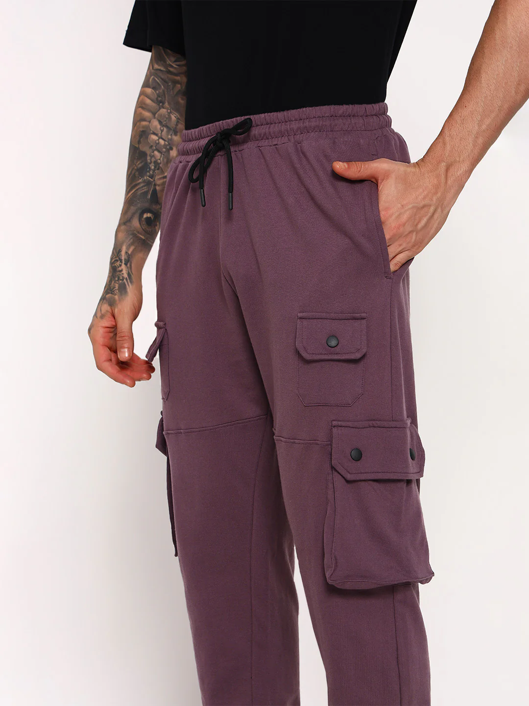 Magnus Oversized Cargo Joggers - Grapeade - Image 6