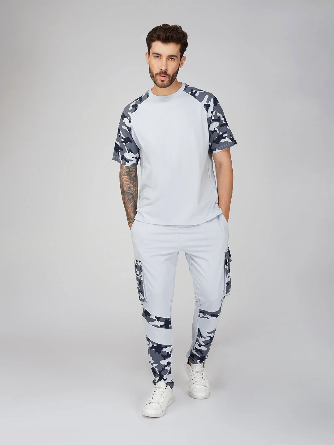 Powder Blue Camo Men's Co-Ord Set - Image 3