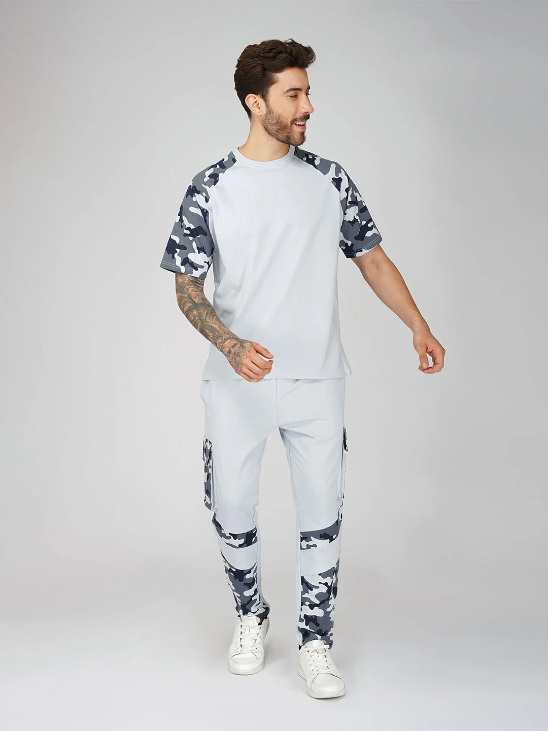 Powder Blue Camo Men's Co-Ord Set - Image 4