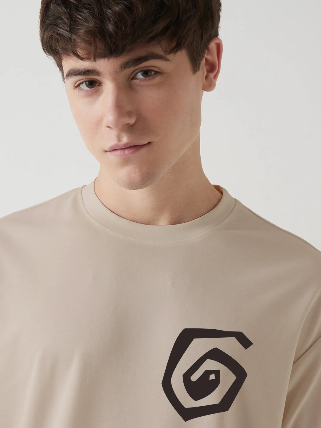 Thinkers Club Oversized T-Shirt - Beige - Image 4