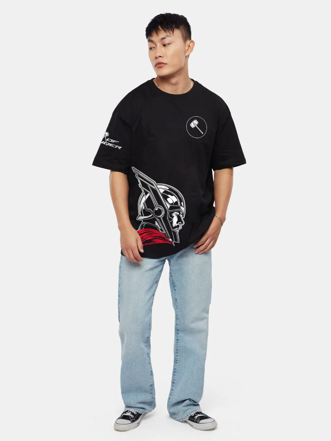 Thor The God Of Thunder Oversized T-Shirt - Image 5