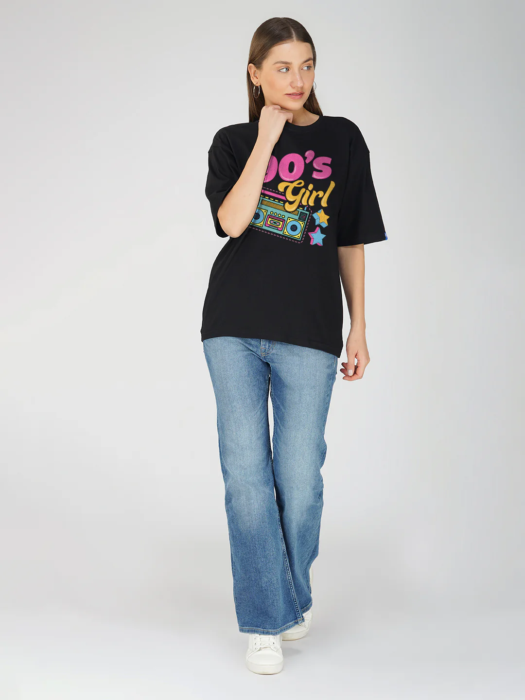 90's Girls Women Oversized T-Shirt - Image 3