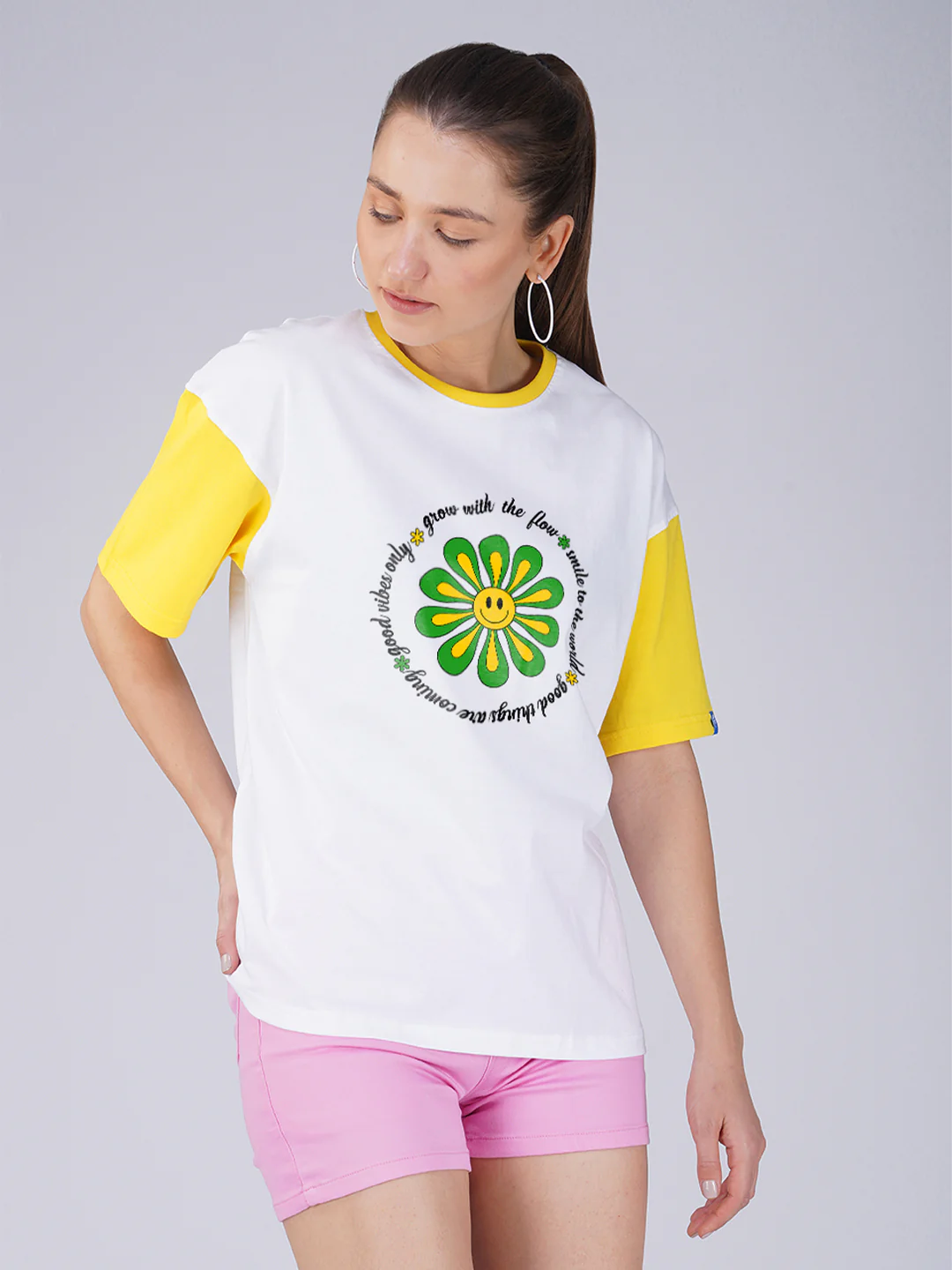 Grow Positivity Women Oversized T-Shirt - Image 2