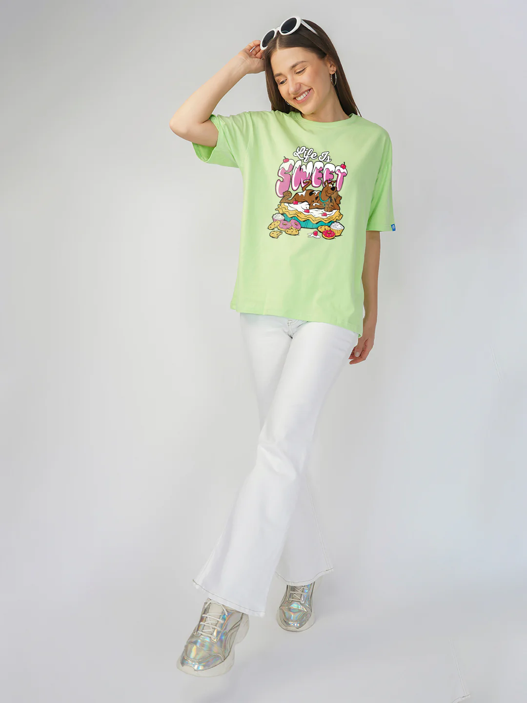Life is Sweet Women Oversized T-Shirt - Image 2