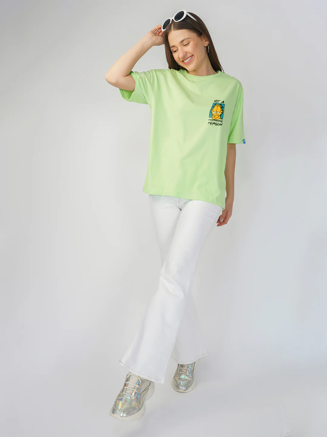 Not a Morning Person Women Oversized T-Shirt - Image 3